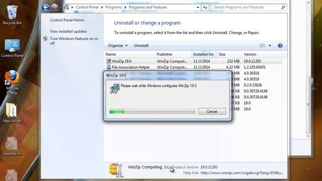 Uninstall WinZip 19.0.11293 on Windows 7 смотреть онлайн