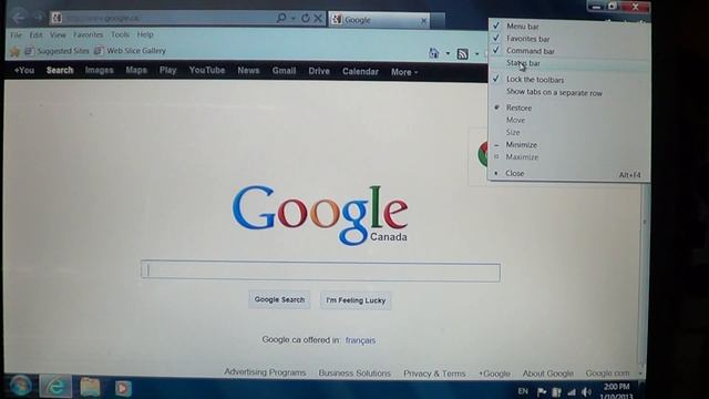 Windows 7 - Internet Explorer toolbars смотреть онлайн