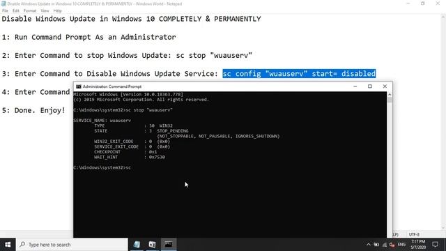 Disable Windows Update in Windows 10 COMPLETELY & PERMANENTLY Windows World смотреть онлайн