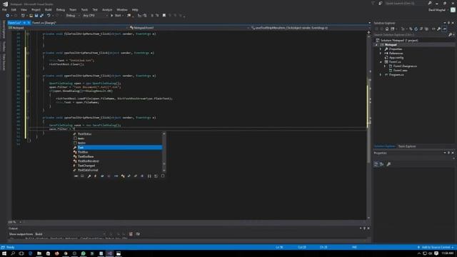 Notepad (text editor) in C# using windows form Application смотреть онлайн