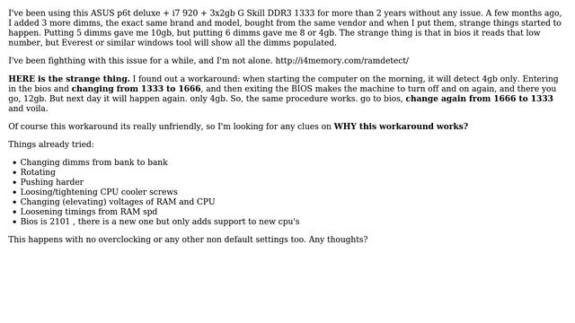 Ram detection issues (12gb) on X58 Asus p6t deluxe motherboard (6 x 2gb ddr3 dimms) (2 Solutions!!) смотреть онлайн