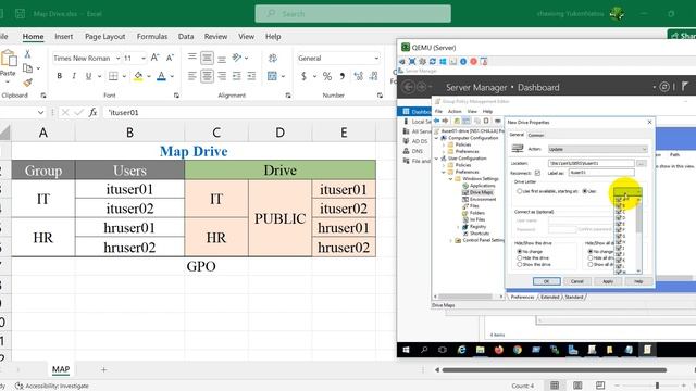 Lab-win#4: Basic Mapping Drive Using GPO on Windows server 2016 смотреть онлайн