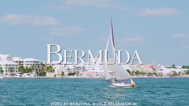 FLYING OVER Bermuda 4K Video - Relaxing Music Along With Beautiful Nature (4K ULTRA HD) смотреть онлайн