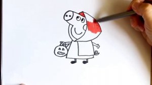 Свинка Пеппа Красная Шапочка/How to draw Peppa Pig/