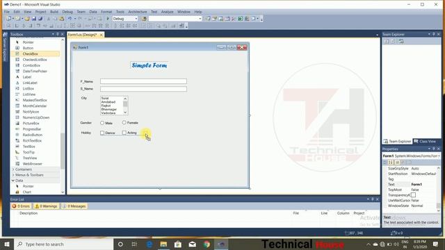 How to Design Form on Microsoft Visual Studio | C# Programming | GUI Programming смотреть онлайн