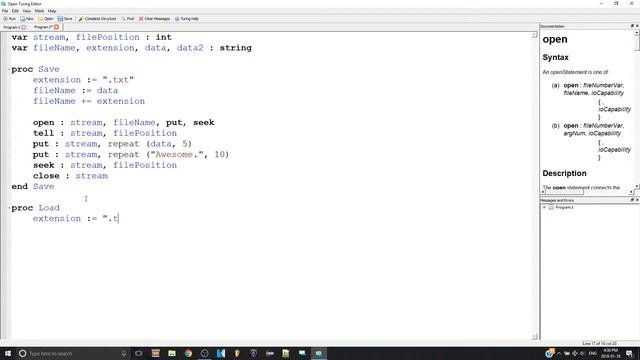Turing: Loading and Saving Files смотреть онлайн