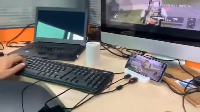 Test for Pubg Mouse and Keyboard Converter (Type C to HDMI 4K60HZ ) #StayHome play game смотреть онлайн