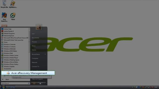 eRecovery - Reinstall Drivers and Software (English) смотреть онлайн