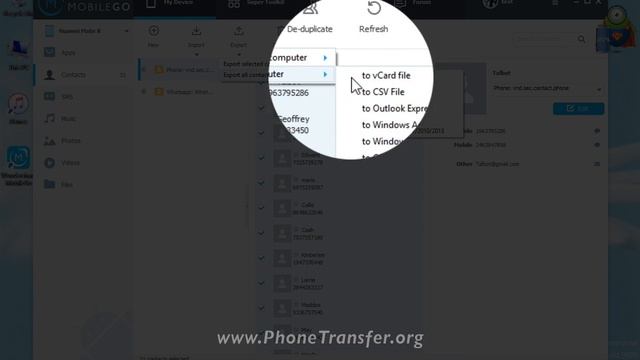 How to Backup Contacts from Huawei Mate 8 to Computer, Trasfer Mate 8 Contact to PC смотреть онлайн