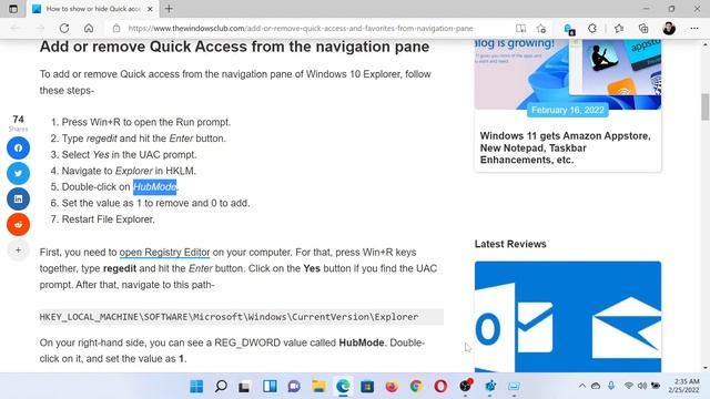 How to show or hide Quick access and Favorites from Navigation Pane of Explorer смотреть онлайн