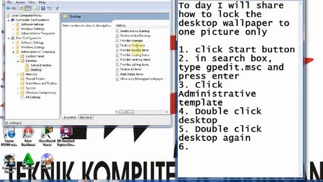 Windows 7 : How To Lock Desktop Wallpaper To Show Only One Picture смотреть онлайн