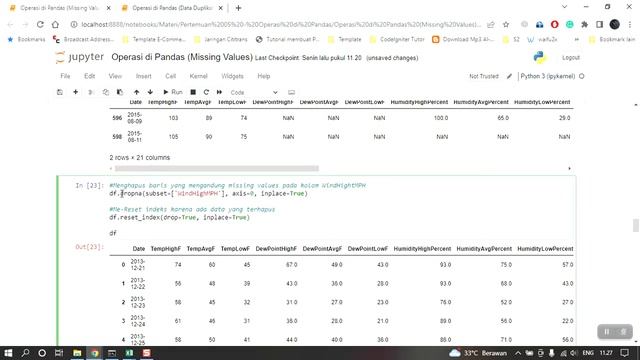 Library Pandas - Missing Values & Data Duplikat смотреть онлайн