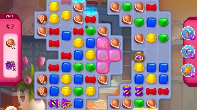 HomeScapes Level 2181 No Boosters (16 Moves)