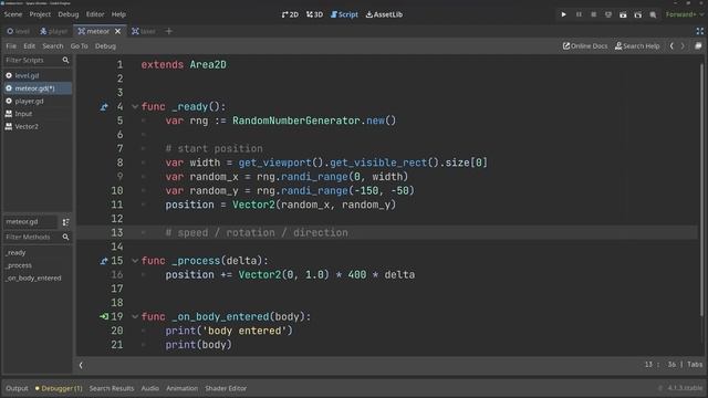 Godot 4 Crash Course #4 - Adding Meteors смотреть онлайн