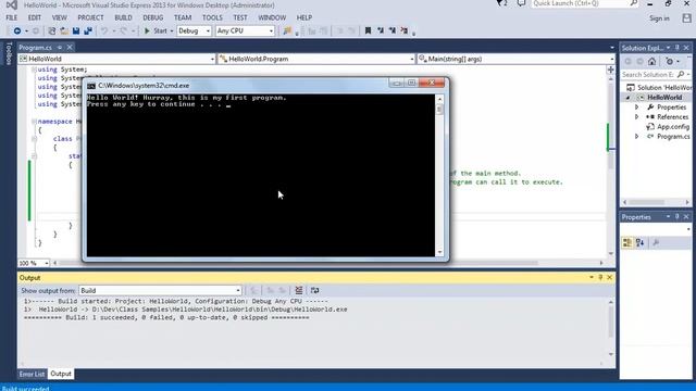 Hello World in C# смотреть онлайн