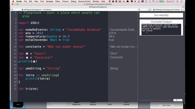 Cocoa Talk #5 Conhecendo o Swift: a nova linguagem da Apple смотреть онлайн