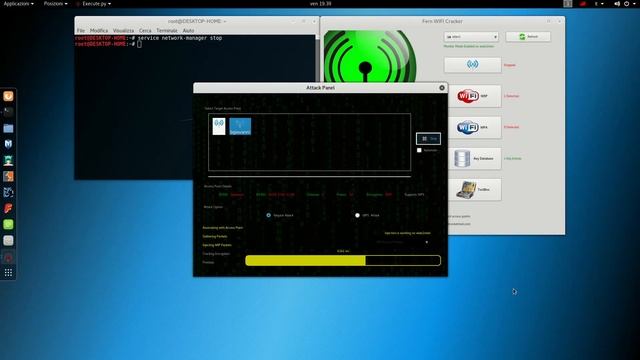 KALI Linux - Ferm WIFI Cracker - Hacking rete WEP смотреть онлайн
