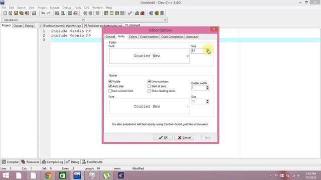 Zoom text DEV c++ смотреть онлайн