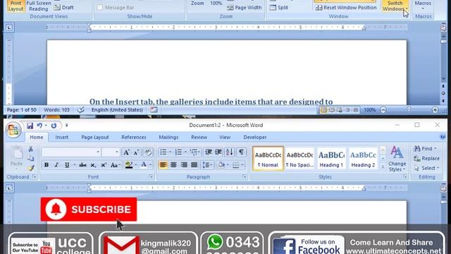 MS WORD 2007 LECTURE 24 URDU - HINDI TUTORIAL VIEW TAB,WINDOWS GROUP BY NAUMAN MALIK смотреть онлайн