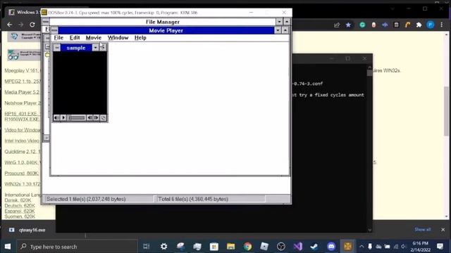 How to play video (.MOV) files in Windows 3.1 (in DOSBox) смотреть онлайн