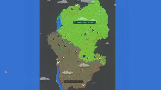 Rwanda vs Burundi (WorldBox Timelapse) смотреть онлайн