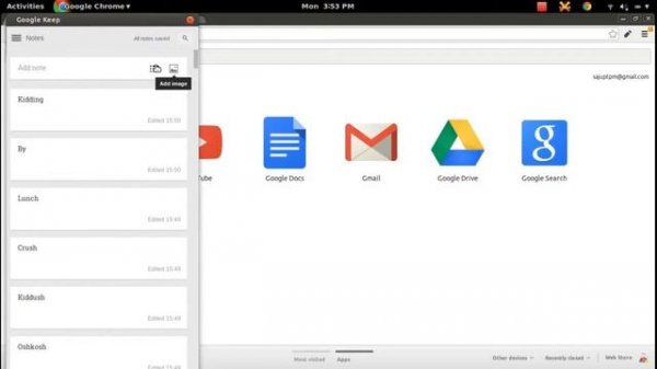 Ubuntu Linux How to install Google Keep Application Plugin or Extension