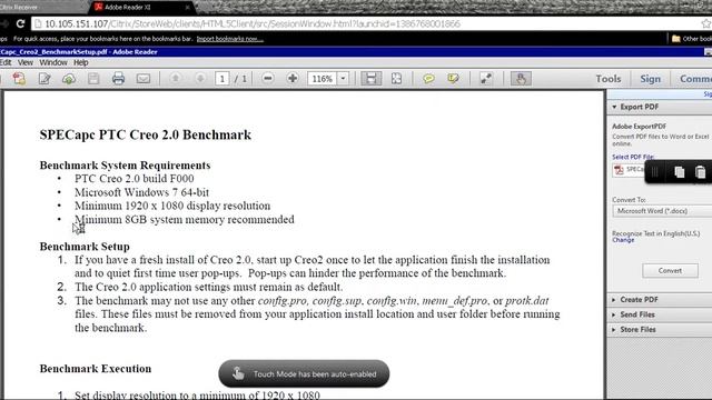 Open AdobeReader as a XD7 VM Hosted App in HTML5 web browser смотреть онлайн