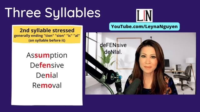 Stress Syllables trọng âm. leyna nguyen dạy tiếng anh English with Leyna Nguyen смотреть онлайн