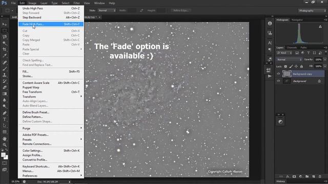 Astro image processing Pt 4 noise reduction and fade tool смотреть онлайн