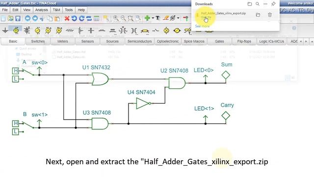 Programming FPGA Boards with TINACloud using Schematic Design Entry смотреть онлайн