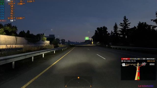 Test american truck simulator with (RX 560) смотреть онлайн