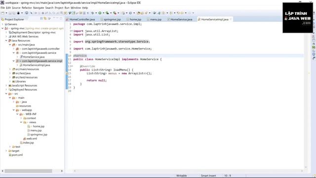 Học spring mvc jpa jsp spring 4.3.x phần 4 - Intercepter trong spring mvc load menu tự động phần 2 смотреть онлайн
