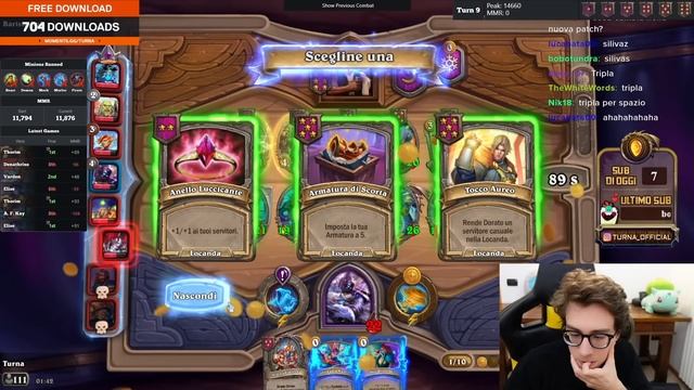 DOPPIA TRIPLA AL 6 TURNO 7 E SFONDIAMO LA LOBBY! | Hearthstone Battlegrounds ITA смотреть онлайн