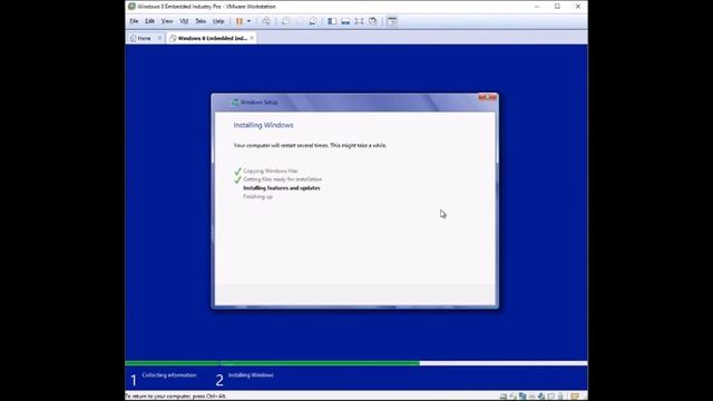 Installing Windows 8 Embedded 8 Industry Pro in VMware (Time-Lapse) смотреть онлайн
