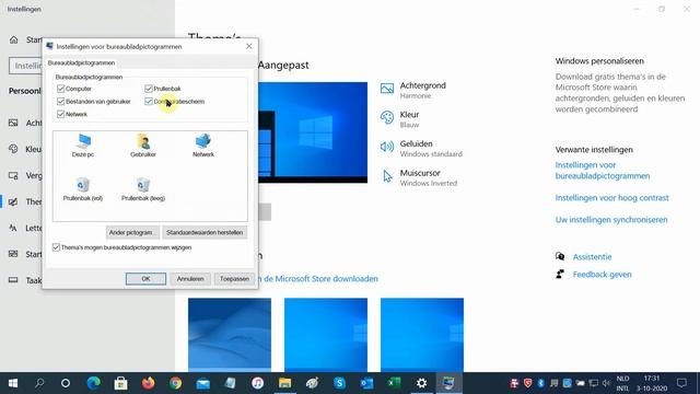 W10-0001 Belangrijke pictogrammen op uw bureaublad zetten, in Windows 10 смотреть онлайн