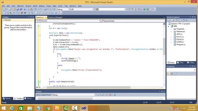 ADO.NET :5.Exportation vers un fichier Text on utilisant SaveFileDialog C# смотреть онлайн