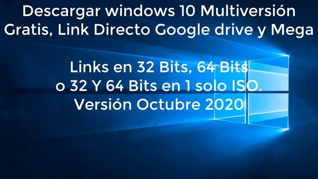 Descargar Windows 10 Octubre 2020 32 y 64 bits LINK DIRECTO MEGA&DRIVE (20H2) смотреть онлайн