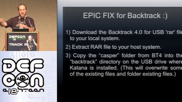 DEFCON 18: Katana: Portable Multi-Boot Security Suite 1/3 смотреть онлайн
