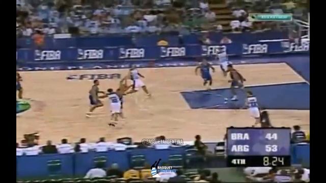 Fabricio Oberto 19 puntos vs Brasil | Cuartos de Final Indianapolis 2002 смотреть онлайн