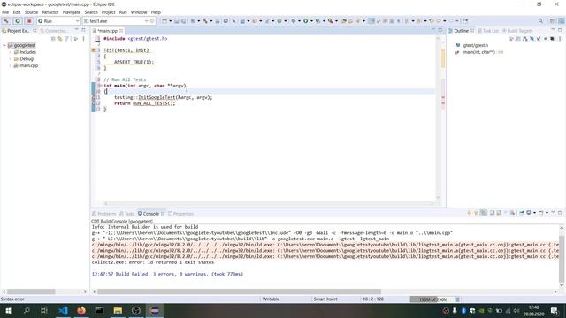 Google Test - Eclipse ile Kullanım смотреть онлайн
