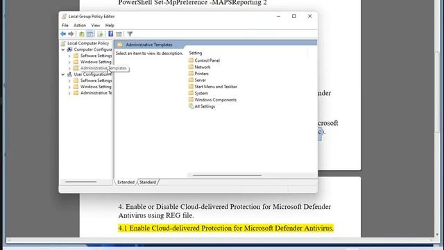 Enable/Disable Cloud-delivered Protection for Microsoft Defender Antivirus in Windows 11 смотреть онлайн
