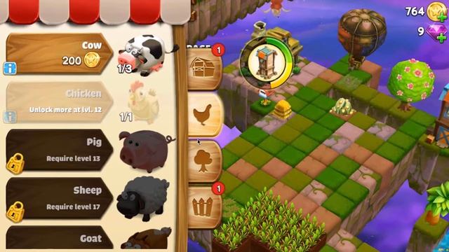 Cube Skyland (3D Farming Simulator For Android) on Memu Android Emulator смотреть онлайн