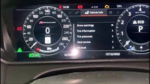 How to check the oil level on 2018 Range Rover Velar