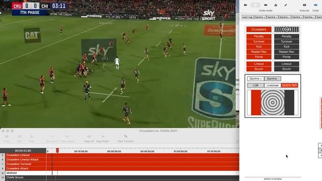Rugby Code & Output Window | Hudl Sportscode смотреть онлайн