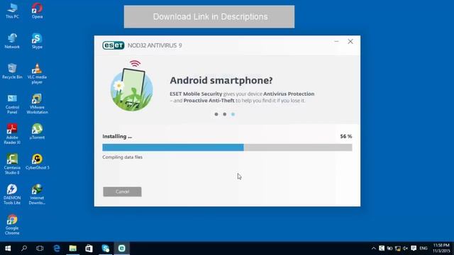How to Download & Install Eset Nod32 Antivirus 9 in Windows 7/8/8.1 & 10 смотреть онлайн