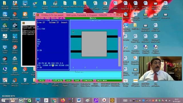 CNC Manual Part programming-Milling- Demo-Fanuc Milling Simulation software- Problem-3-Session-2 смотреть онлайн