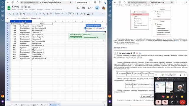 Информатика ЕГЭ. Поиск информации в реляционных базах данных. № 3.4. 37480.