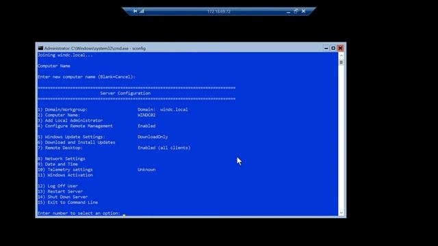How to join a Windows 2019 Core to Domain смотреть онлайн