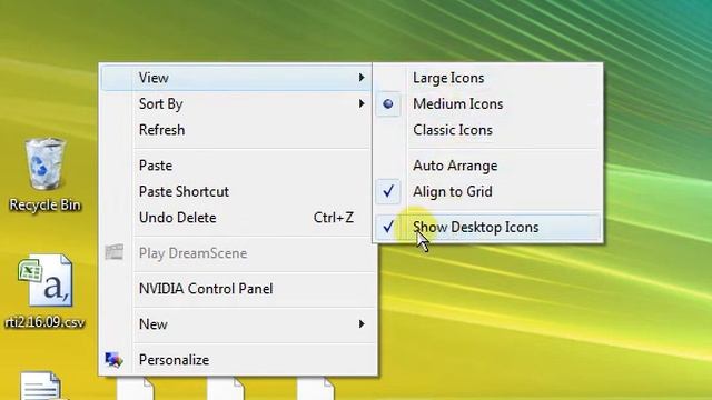 Vista Desktop - Tidy Icon Clutter смотреть онлайн