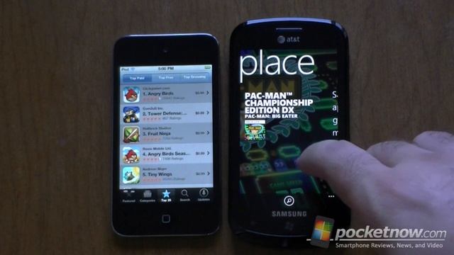 Apple vs Mango: Lock Screen, UI Design, Multitasking, App Stores, Music Player, and Browser смотреть онлайн
